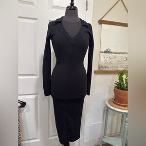 PrettyLittleThing Black Long Sleeve Dress
